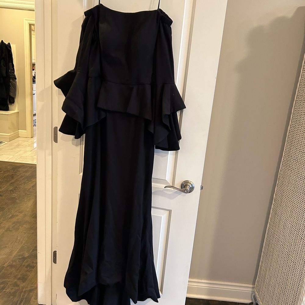 Formal black dress by Jovani.
